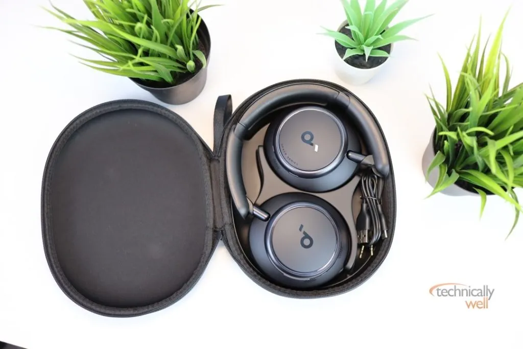 Soundcore Space Q45 headphones in case