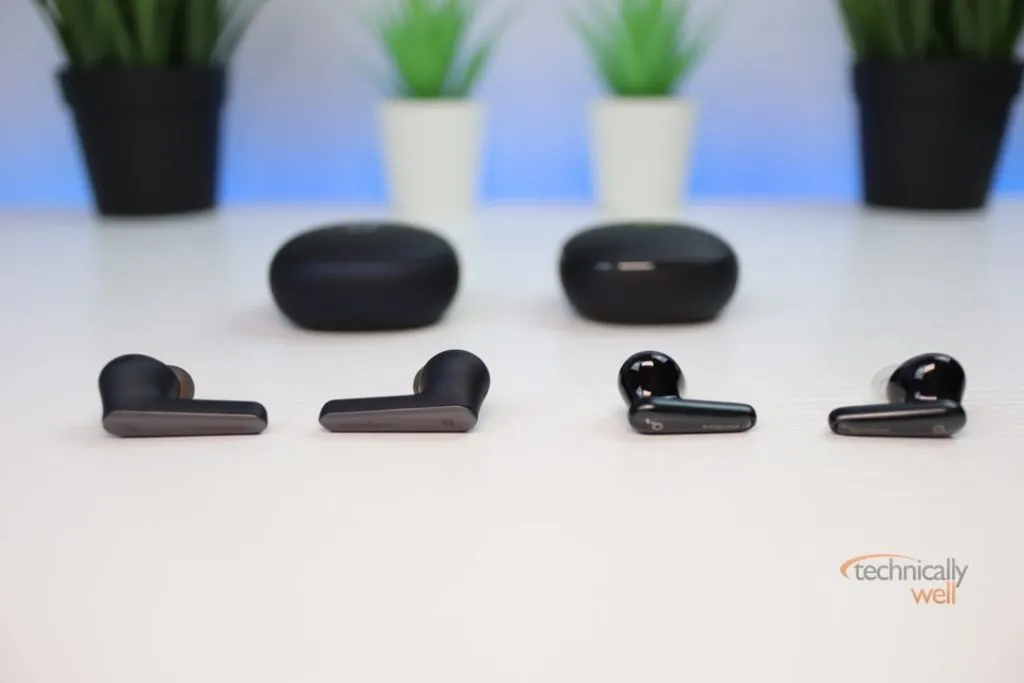 Soundcore Liberty Air 2 Pros (left) and Soundcore Liberty 4 (right)