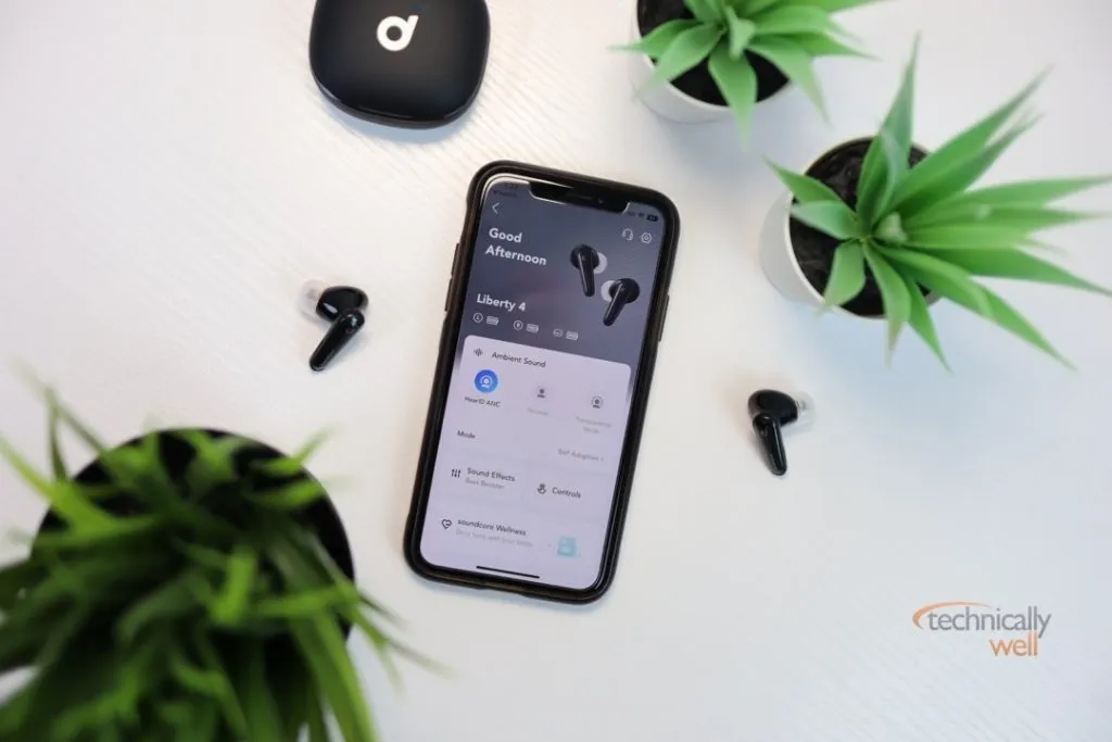 Soundcore app with Soundcore Liberty 4