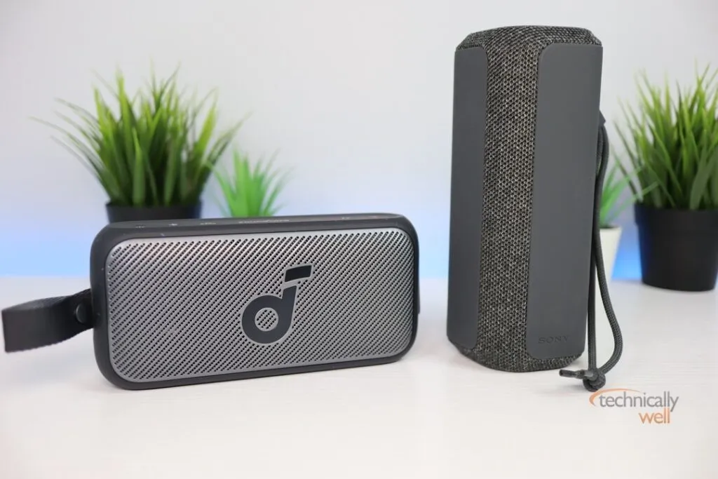 Soundcore Motion 300 and Sony XE200 speakers